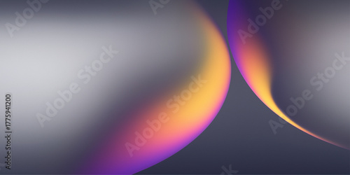 Bright orange and yellow flames create a glowing motion wave on an abstract blue and rainbow dark space backdrop texture