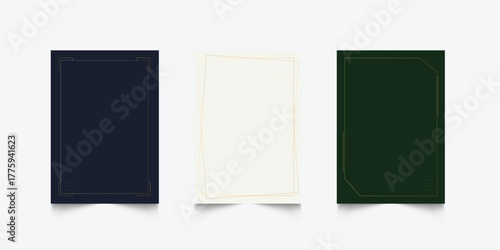 Gold art deco frame isolated on set dark background. Golden thin frame set. Gold geometric borders in art deco style. Thin linear radiance rectangular shape collection. geometric, gold background.