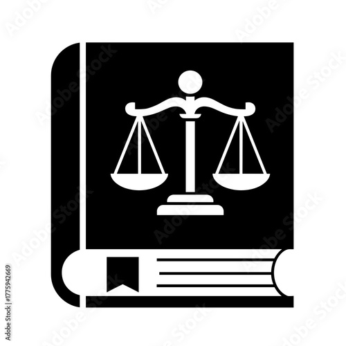 Law legal justice book scale balance courtroom lawyer jurisprudence legislation regulation judgment icon
