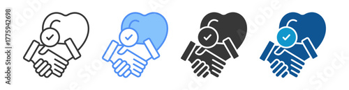 Acceptance Icon Set Multiple Style Collection