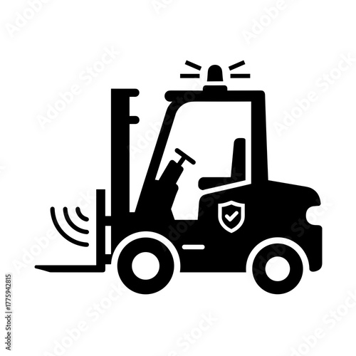 Forklift safety industrial vehicle material handling equipment warehouse logistics transportation machine icon icon