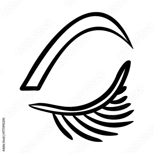 Eyelash Extensions Icon - Handdrawn