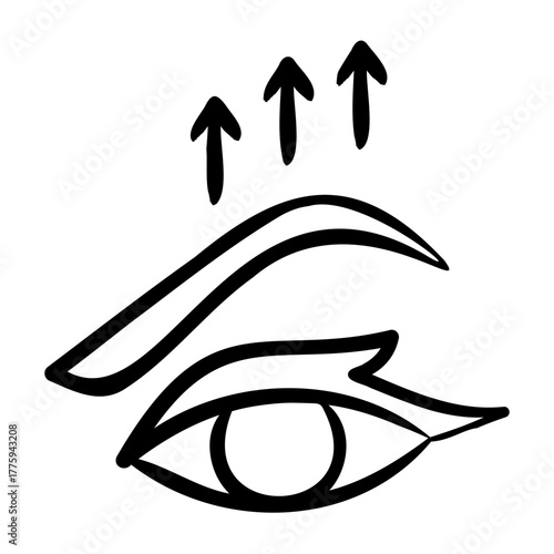 Brow Shaping Icon - Handdrawn