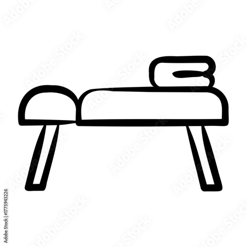 Massage Table Icon - Handdrawn