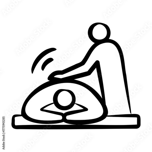 Swedish Massage Icon - Handdrawn