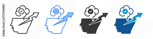 Mindset Icon Set Multiple Style Collection