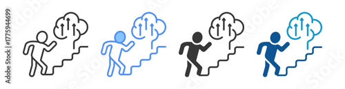 Self Improvement Icon Set Multiple Style Collection