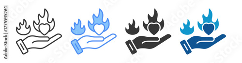 Passion Icon Set Multiple Style Collection