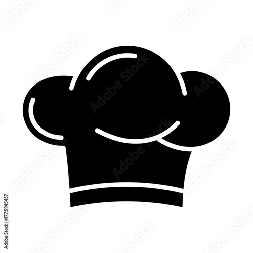 chef hat glyph icon