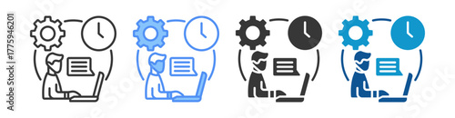 Discipline Icon Set Multiple Style Collection