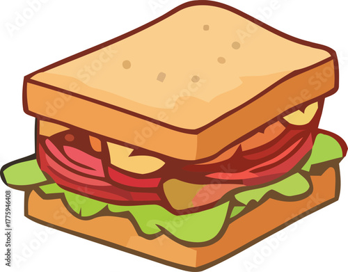 sandwich with ham and cheese