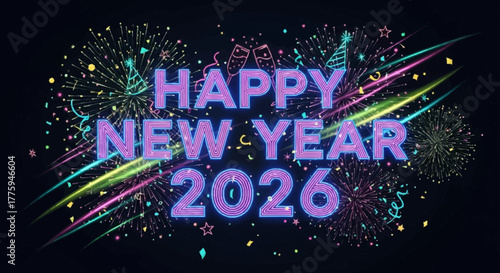 Wishing you a bright and joyous Happy New Year 2026 filled with excitement and celebration