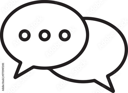 Two speech bubbles with dots for conversation