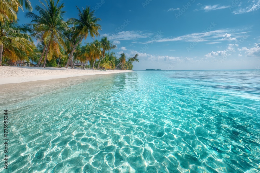 Fototapeta premium beautiful clean white large beaches and islands