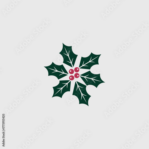 Christmas holly vector 