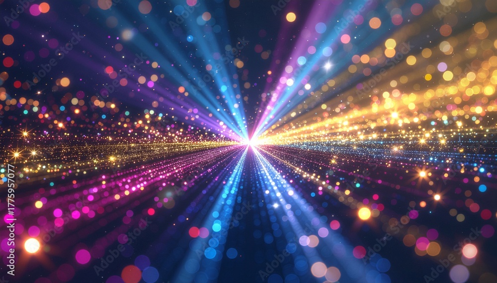 Fototapeta premium Christmas Glitter Burst – Abstract Festive Sparkle Background