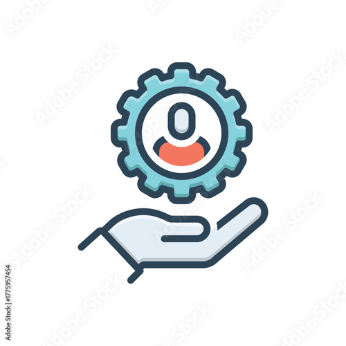 Color illustration icon for responsible choices