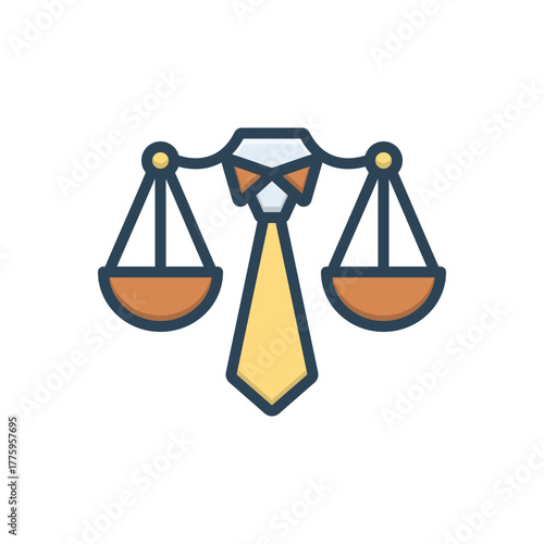 Color illustration icon for business ethics
