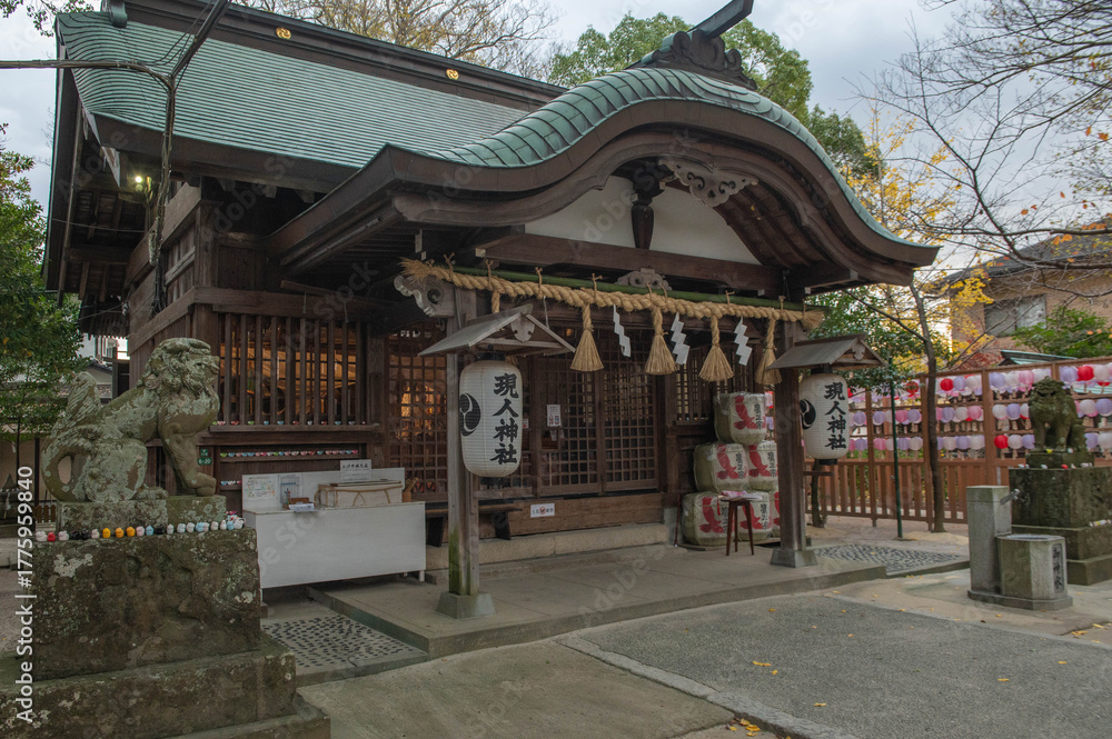 Naklejka premium 現人神社(那珂川市)の拝殿
