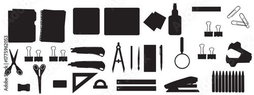 school stationary back to school vector illustration