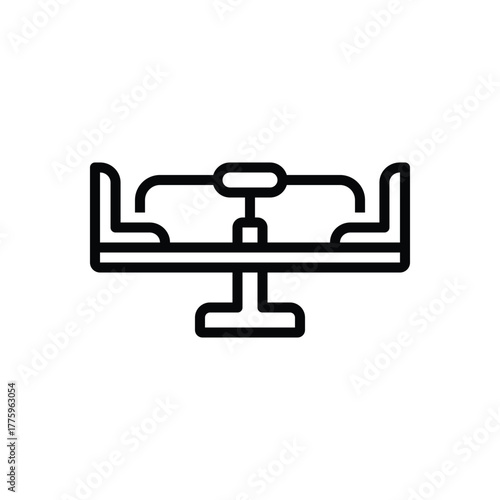 Black line icon for play area