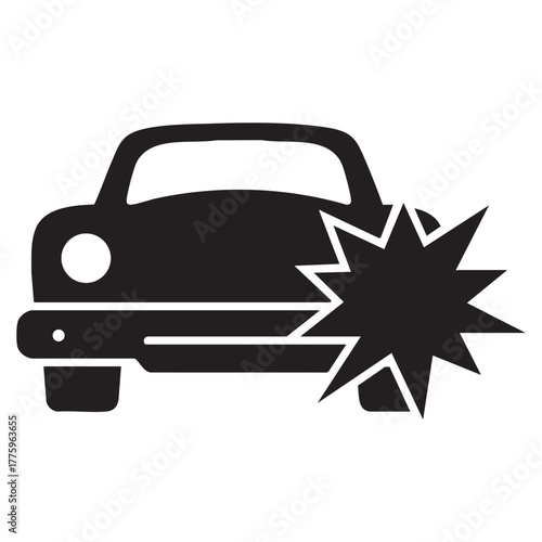 Car accident icon vector illustration
