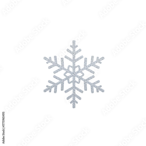 A detailed symmetrical snowflake design, symbolizing winter, cold, and Christmas celebrations