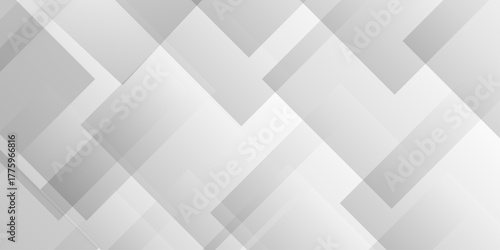 Minimal vector creative digital gradient element abstract triangle technology cover web design. vector geometric white and gray space diamond overlapping square cube transparent background.