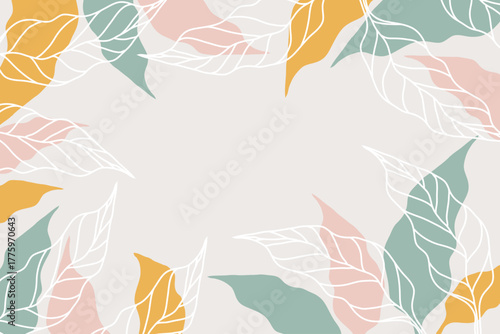 Hand drawn flat natural abstract shapes 