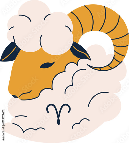 Zodiac Sign Illustration Esoteric Spiritual Astrology Motifs Celestial Elements and Horoscope Symbols constellation