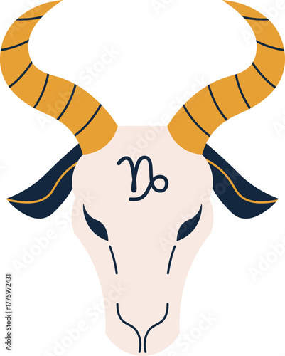 Zodiac Sign Illustration Esoteric Spiritual Astrology Motifs Celestial Elements and Horoscope Symbols constellation