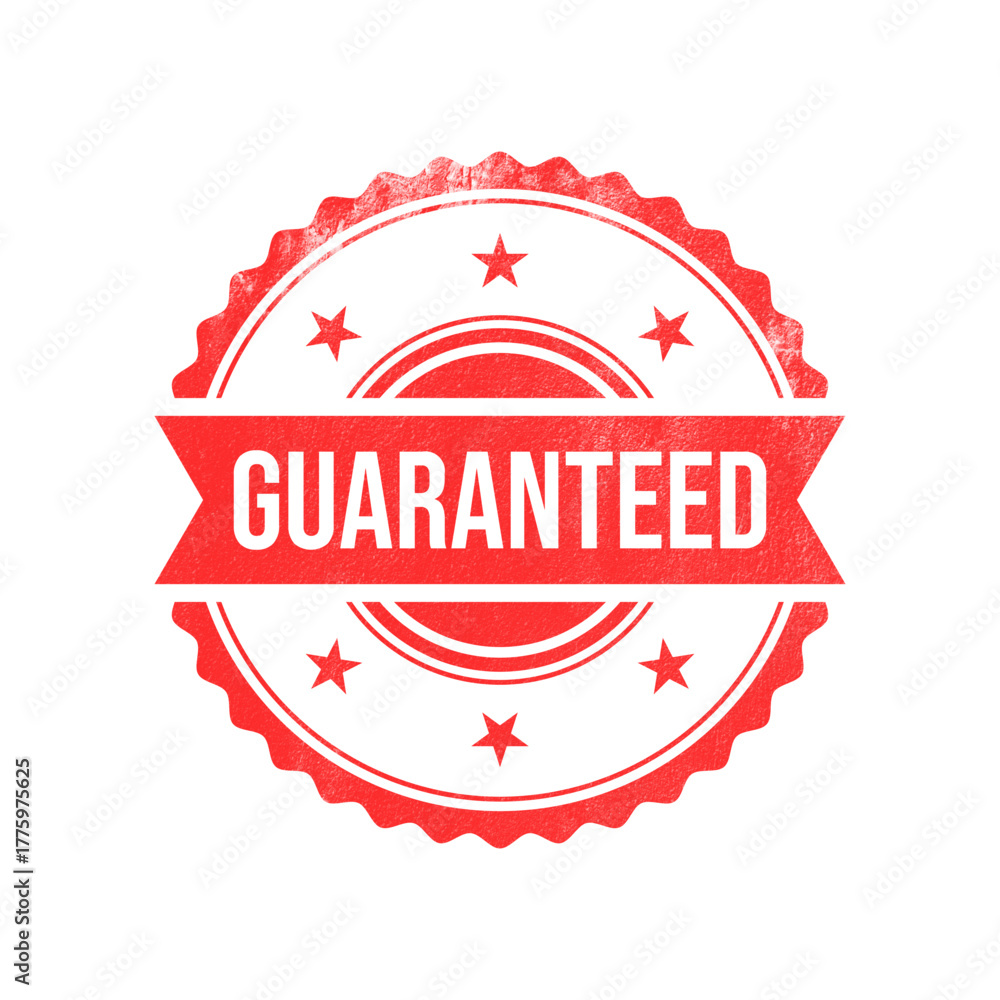 Obraz premium Guaranteed Stamp Badge