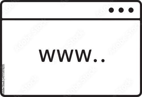 Browser line icon, outline vector sign, linear style pictogram