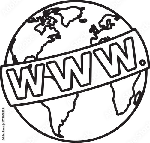World globe with www representing website address