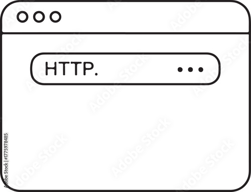 Simple browser window with http address bar