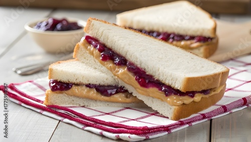 Wallpaper Mural Classic American Peanut Butter and Jelly Sandwich Torontodigital.ca