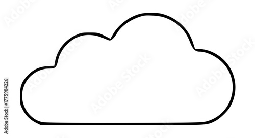 a bold cloud glyph icon with rounded edges and simple form. Use flat blue or gray tone. No outline or drops.