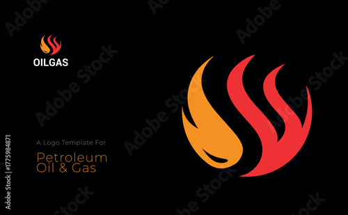 Oil & Gas Flame Logo – Petroleum and Energy Industry Symbol