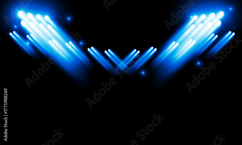 Versus Screen For Fight of sport and game Sport. spotlight floodlights bright stadium lights Background Concept vector design