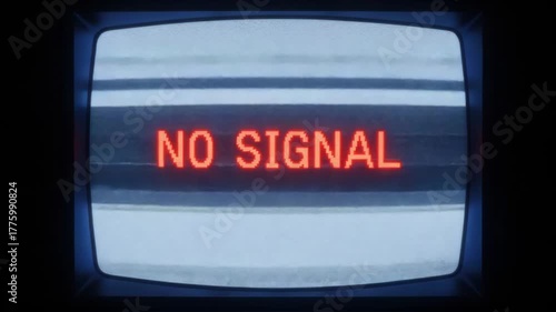 Tv screen no signal static glitch animation