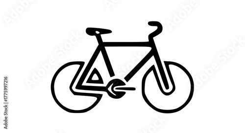 a filled glyph of a simple bicycle with round wheels and minimal frame lines. No brand marks.