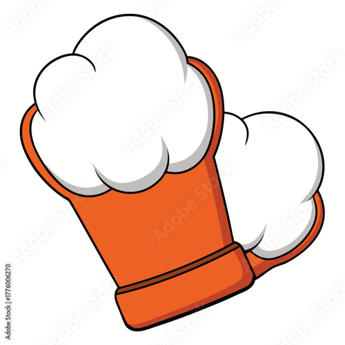 Cartoon depiction of a frothy beer mug, ideal for St