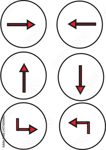 Directional Arrow Icons Set in Circles (Vector) - Navigation, Movement, and UI Symbols Free Download Directional Arrow Icons Set in Circles (Vector) - Navigation, Movement, and UI Symbols - GFXLoad