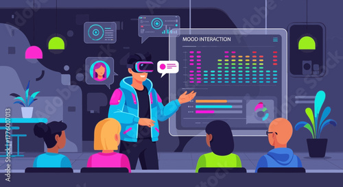 Virtual Reality Training Session: Immersive Learning Experience with Data Visualization