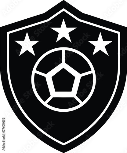 Golden football icon for premium brand and sports design