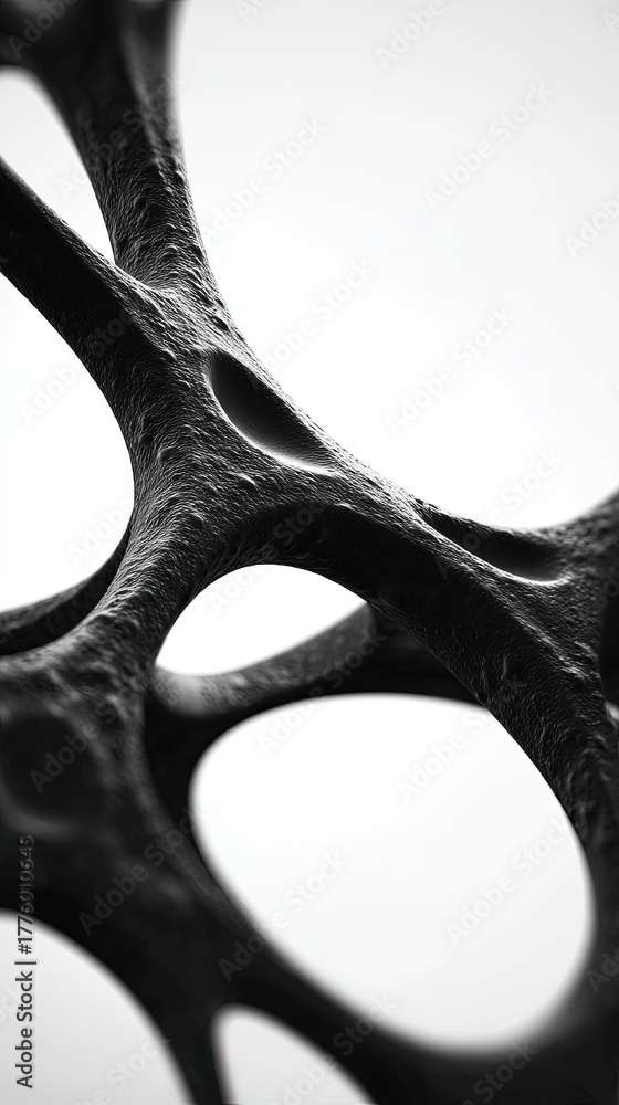 Obraz premium Abstract Black And White Organic Structure