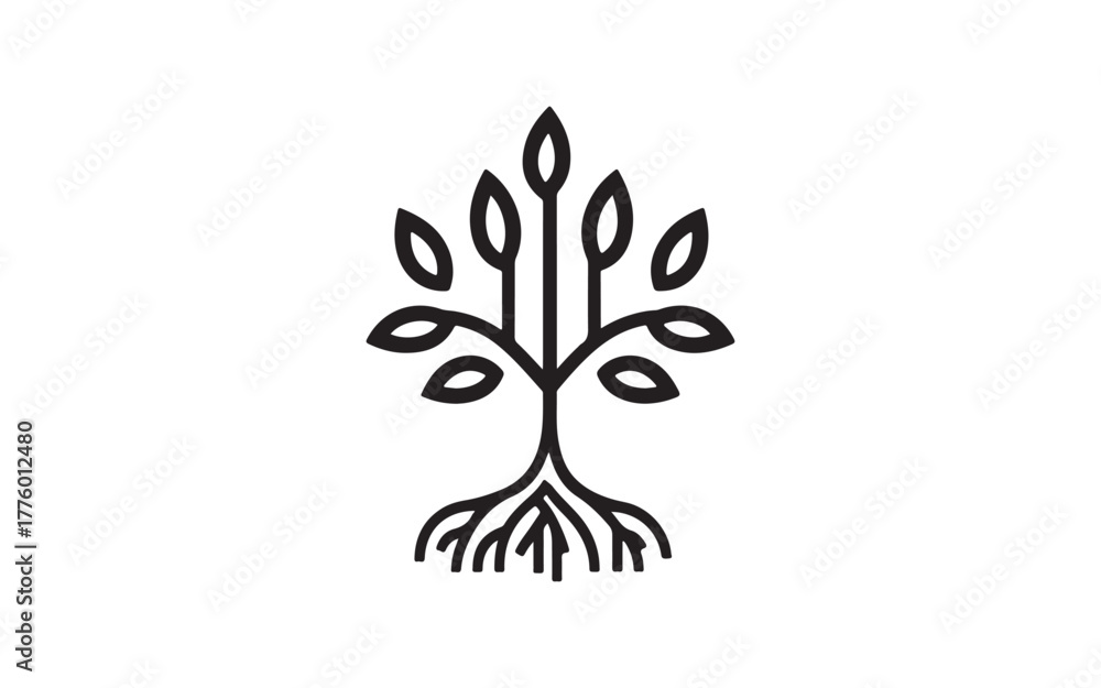 vector tree silhouette