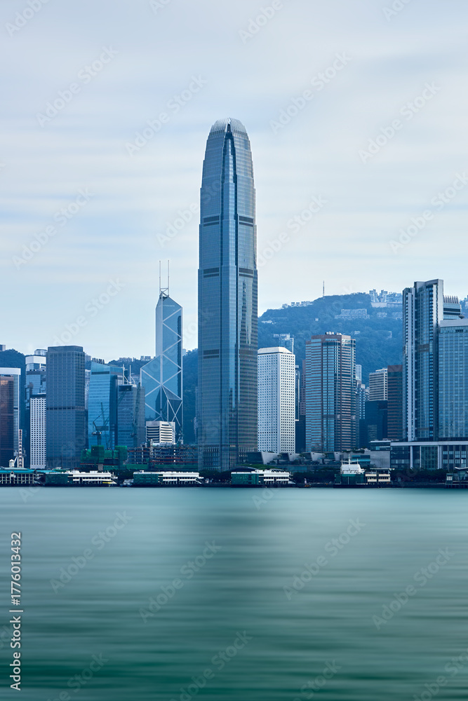 Naklejka premium skyscrapers in hong kong
