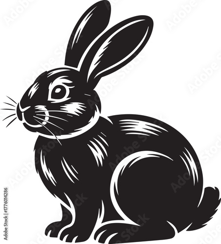 PriRustic Farm Animal Black Silhouette of a Harent