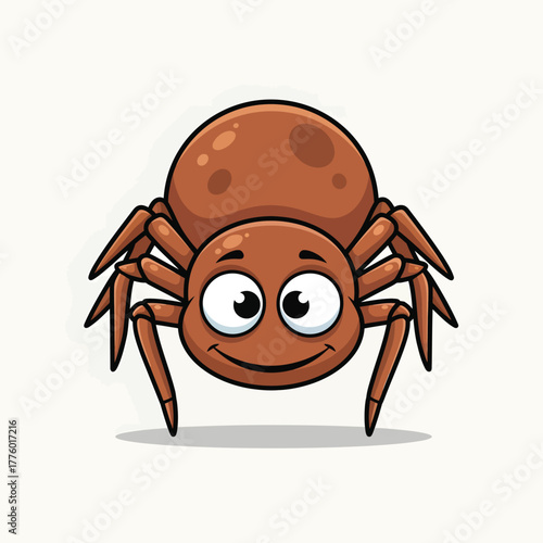 Cartoon spider vector illustration arachnid insect animal clip art cute eps silhouette